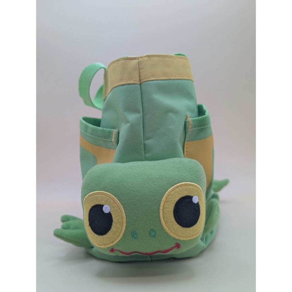 Melissa & Doug Sunny Patch Frog Kids Play Tote Bag Multi Pocket Green - Picture 3 of 10